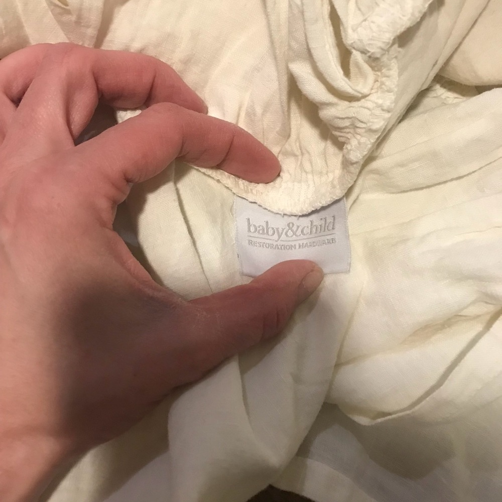 Restoration Hardware Off-White Crib Skirt